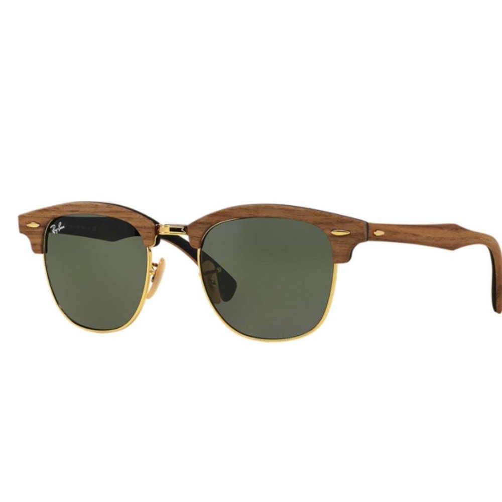 COPY - Ray-Ban Polarized Wooden Clubmaster Sunglasses
